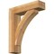 Ekena Millwork Thorton Block Rough Sawn Bracket w/ Offset Brace, Western Red Cedar, 6"W x 22"D x 26"H BKT0604X22X26THR05RWR - alternate 1